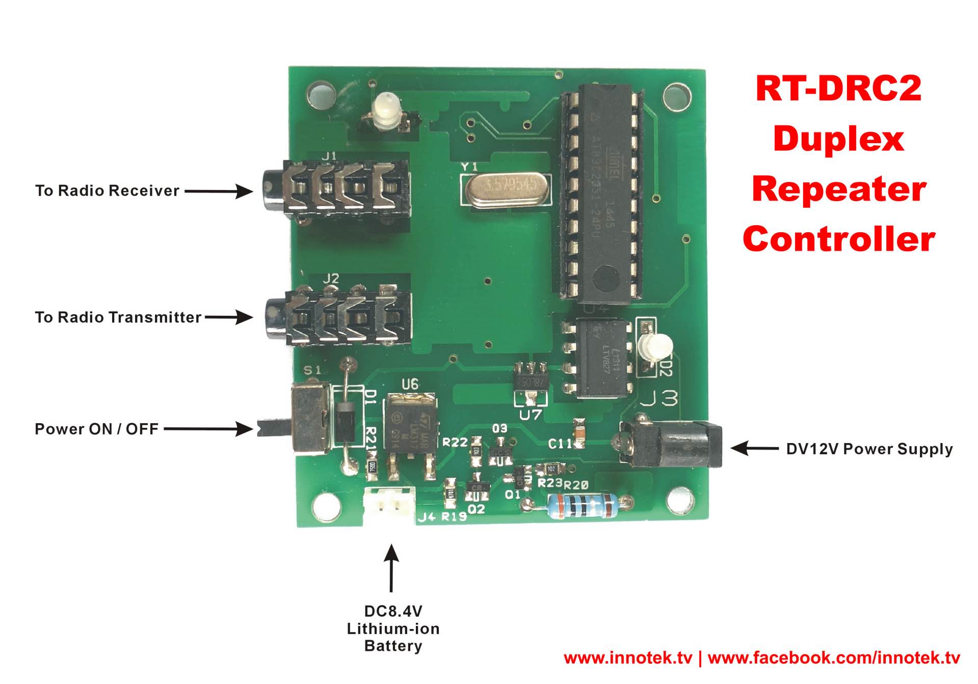 INNOTEK RTDRC2 Duplex Repeater Controller Module For Motorola Radio DIY