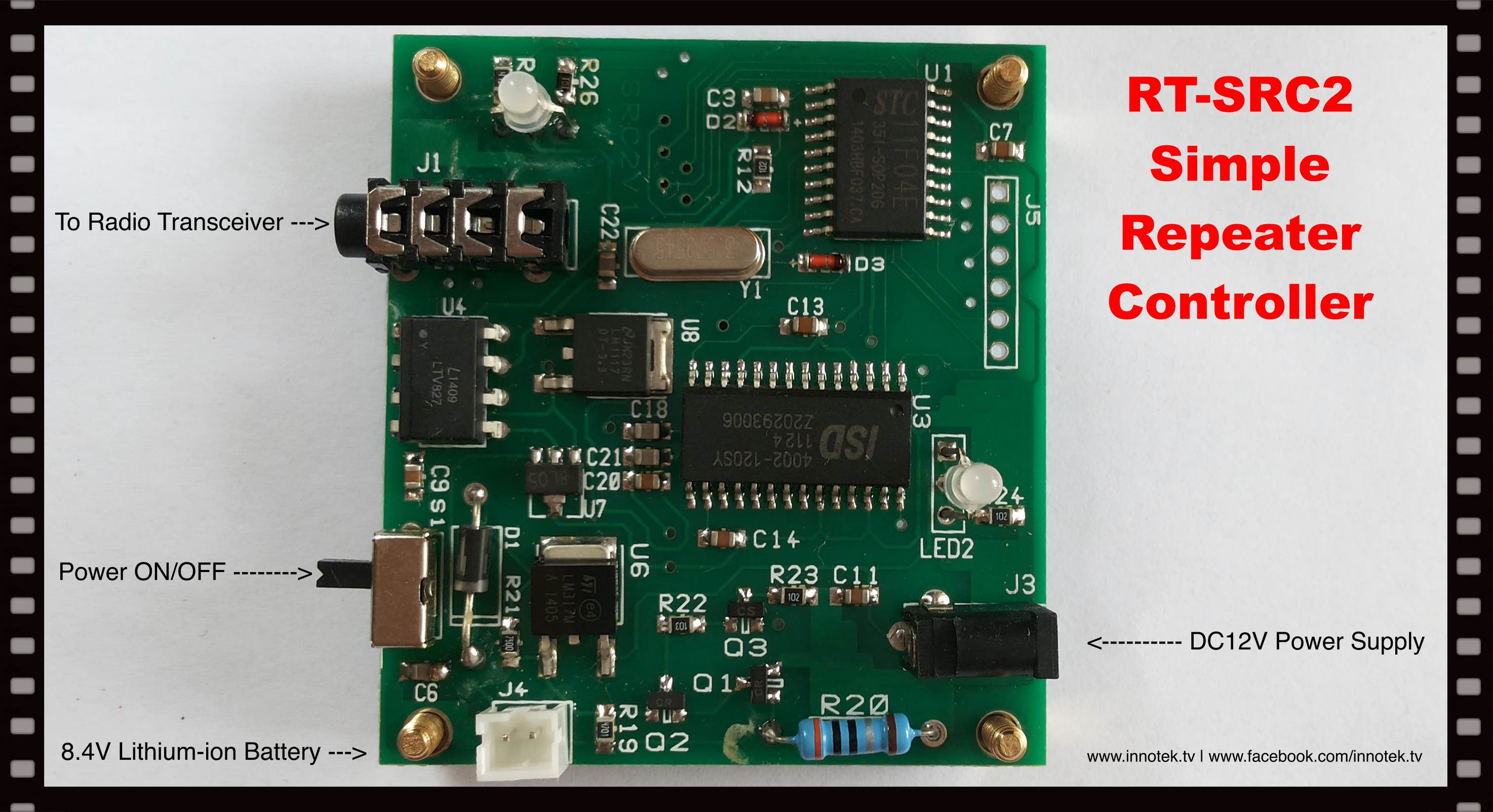 INNOTEK RTSRC2 Simplex Repeater Controller Module For Baofeng Radio